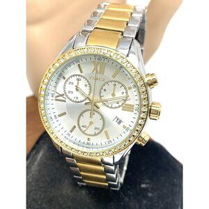 Timex Women's Watch TW2V57700 Quartz Chronograph Silver Dial Two Tone Steel 38mm